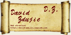 David Zdujić vizit kartica